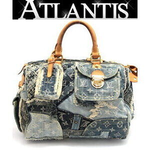 Louis Vuitton Speedy Boston Bag Patchwork Monogram Denim